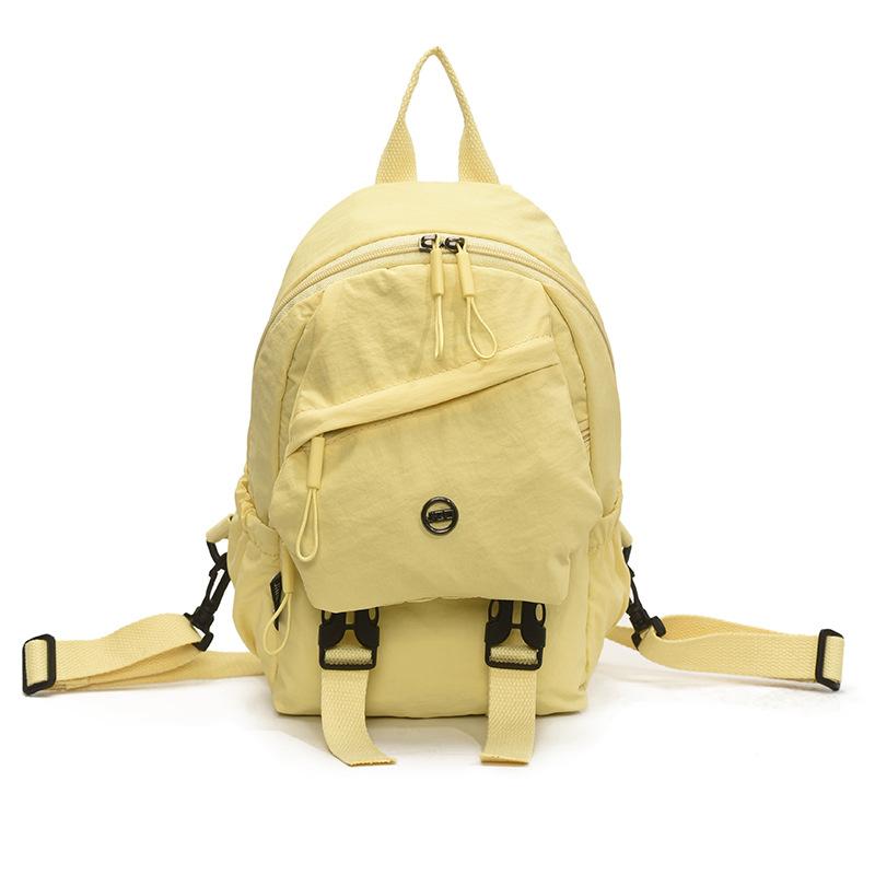 2025 new fashionable atmosphere simple backpack solid color schoolbag large capacity shoulder bag popular small square bag