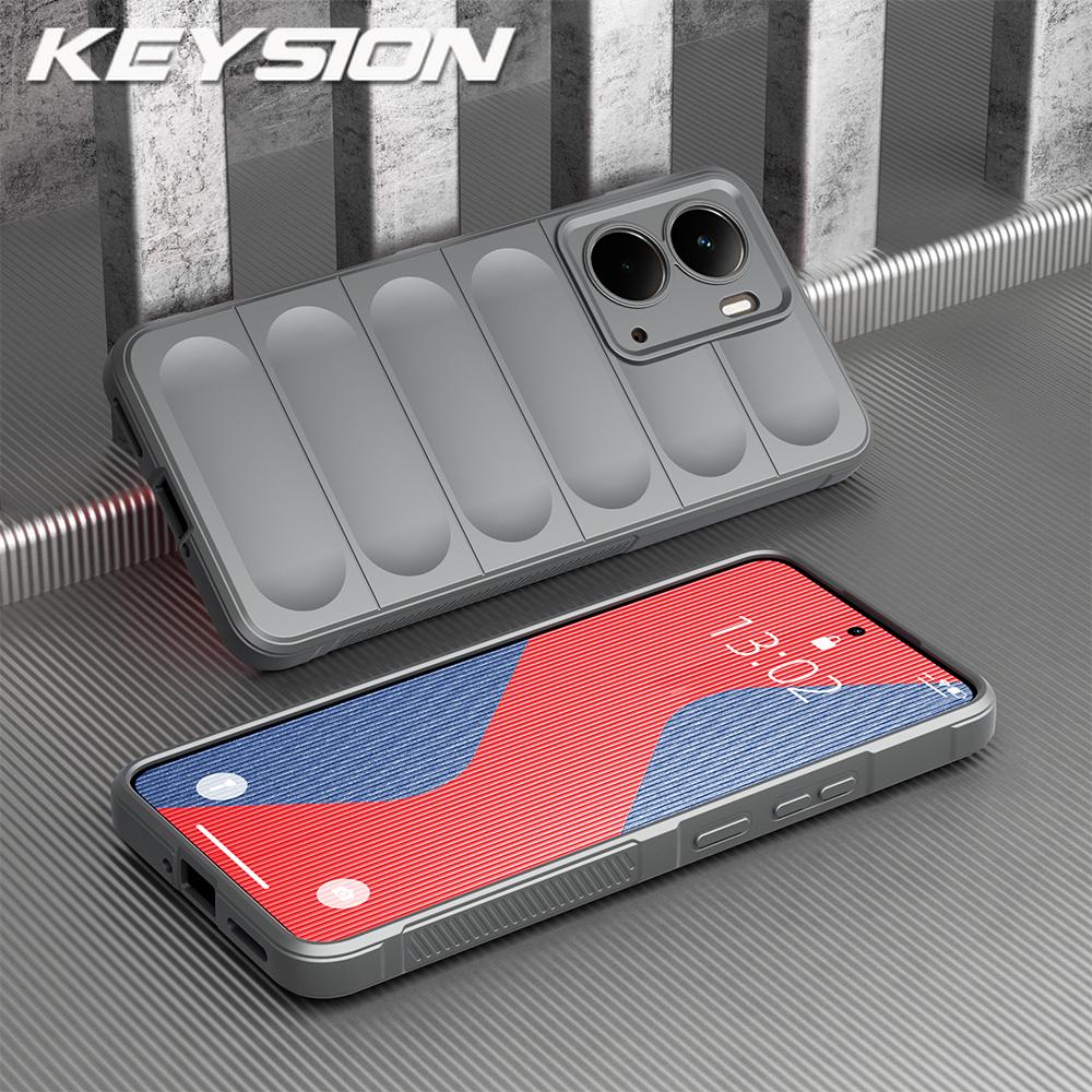 KEYSION Shockproof Matte Case for Realme P3 5G P3 Ultra 5G Anti-skid Soft Silicone Phone Back Cover for OPPO Realme P3 Ultra 5G