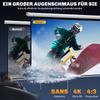 Projector Screen 171 X 128 Cm (84 Inch) 4:3 HD 4K Projection Screen Plastic, Metal Home Theater