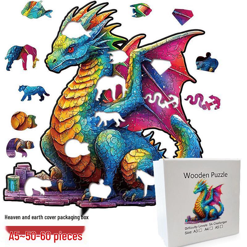 Irregular Animal Dog Penguin Wooden Puzzle in Stock
