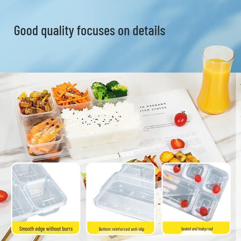 Yongduo Disposable 5-Compartment Meal Prep Containers