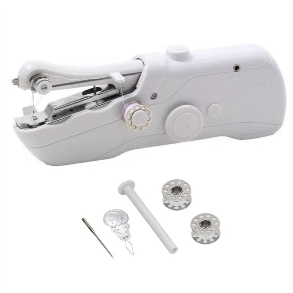 Handheld Sewing Machine Portable Mini Electric Sewing Machine Quick Hand Home Sewing Tool DIY Apparel Supplies Arts Crafts