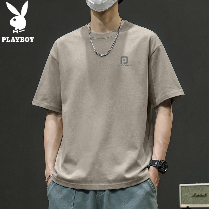 PLAYBOY Men's 2026 Casual Loose Fit Short Sleeve T-Shirt