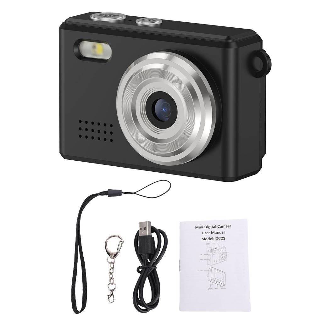 Digital Camera Keychain Camera 1080P HD Video 12MP Photo Portable LED Display 6 Filters Support for Travel Study
