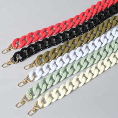 New Fashion Woman Bag Accessory Detachable Parts Replacement Chain White Green Red Luxury Strap Women Acrylic Shoulder Chains