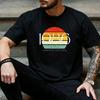 Custom Name Retro Sunset Circle 1986 Graphic T Shirt Unisex Vintage 40th Birthday Casual Short Sleeve Street Tee