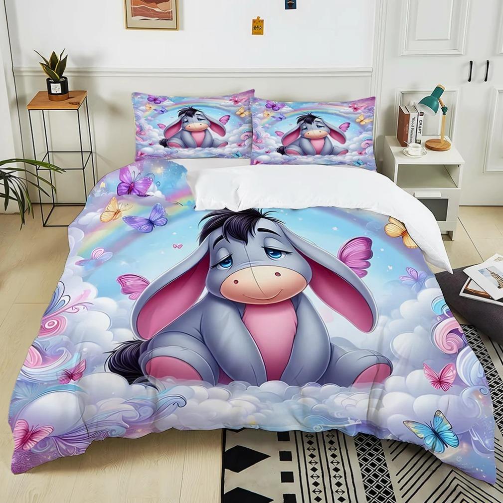 Cartoon Winnie Eeyore Duvet Cover Winnie The Pooh Bedding Set 3D Printing Home Boy Girl 2/3pcs Childrens Bedding