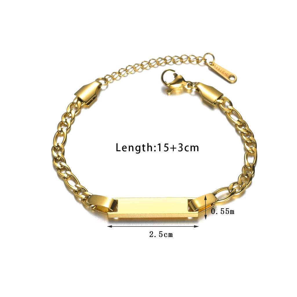 Atoztide Custom Baby Name Bar Nameplate Bracelet For Stainless Steel Women Kids Adjustable Link Chain Personalized Jewelry Gift