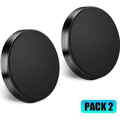 Car Phone Holder - Universal - 2X - Magnetic - Adhesive - Compatible iPhone Samsung Huawei Xiaomi
