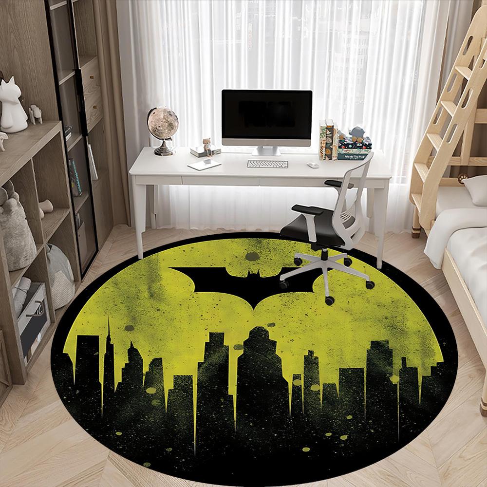 1pc Batman Office Round Area Rug, Under Office Chairs Bedroom Living Room Home Decor, Room Deco, Available in Various Sizes147