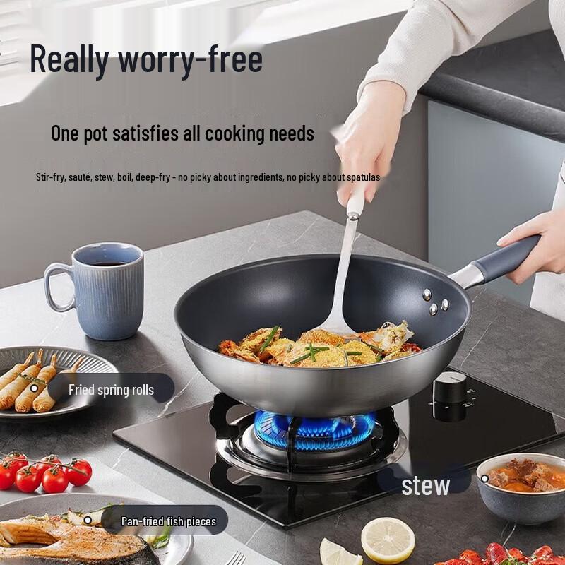 

COOKER KING 32cm Non-Coated Stainless Steel Wok