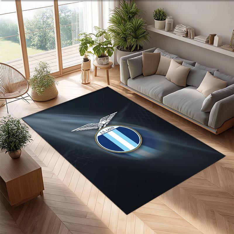 Lazio FC Fußball Muster Weicher Teppich Nicht Rutschender Indoor Boden Teppich Sport Dekor Matte für Schlafzimmer