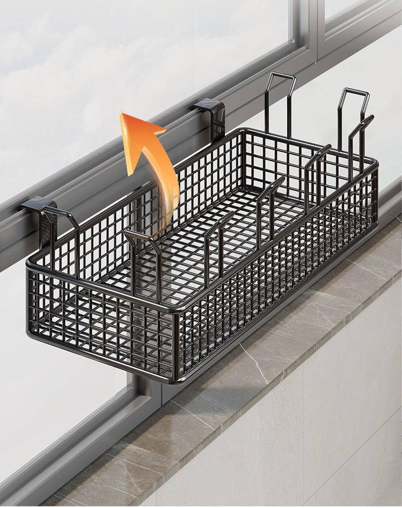 Outdoor Shoe and Clothes Drying Rack with Anti-Theft Window Hook