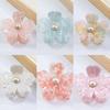 Elegant Pearl Crab Clip Non-slip Floral Hair Clip Shiny Flower Hair Claw  Girls