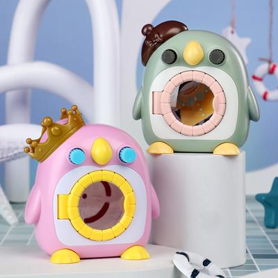 Komik Mini Kurmalı Penguen Çamaşır Makinesi Çocuk Cosplay Oyuncakları Yüz Yıkama Makyaj Fırçası Ev İşleri Oyuncakları Kızlar İçin