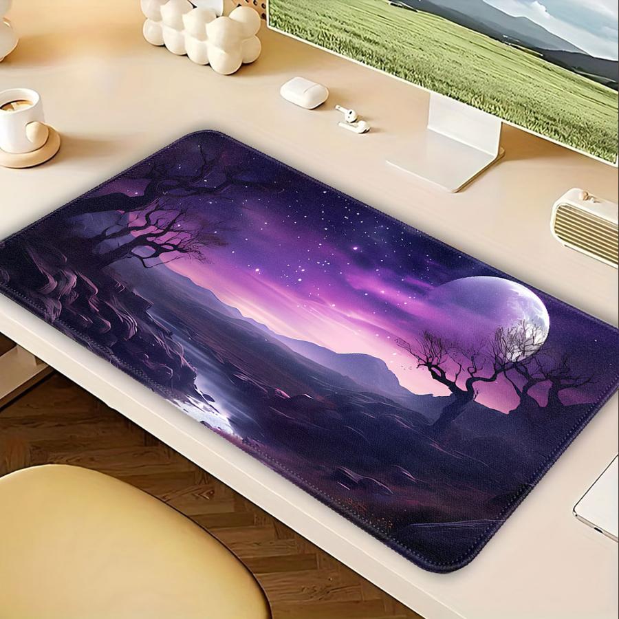 

Mouse Pad Game Console Pad Keyboard Mouse Pad office Pad Desk accessories Computer Laptop Pad overlock Romantic Purple Tree 220x180x2mm