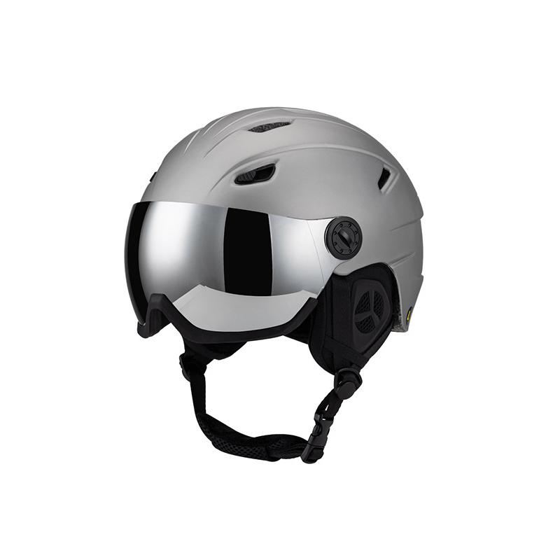 F-SH-47 Ski Helmet with Removable Liner and Ear Pads Goggles Compatible PC Material for All