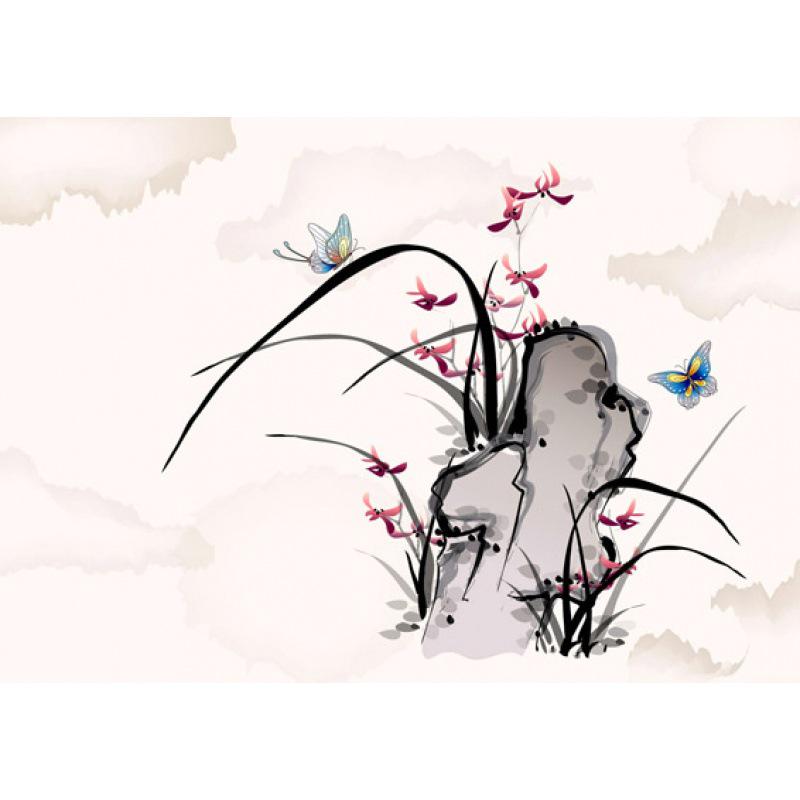 Framed Vector Plants & Flowers Ink Painting Poster with Free Shipping