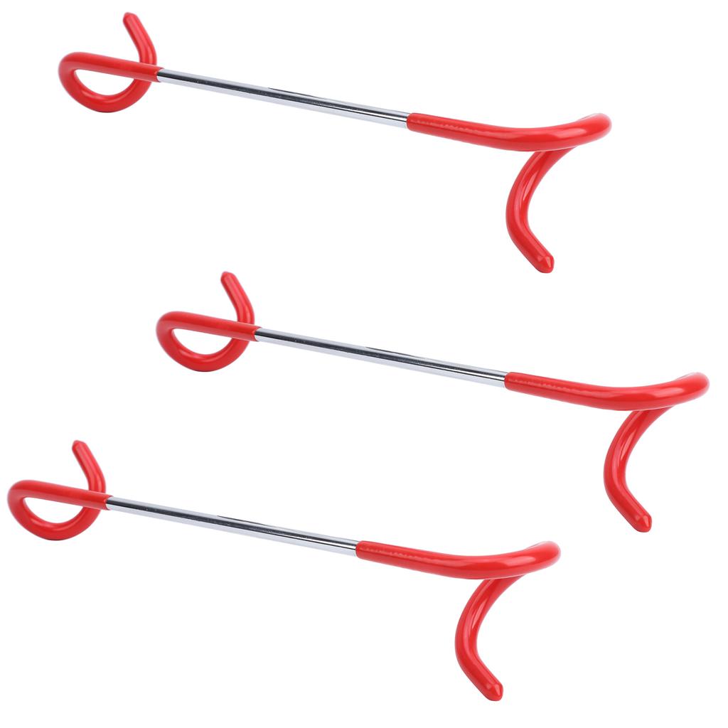 3Pcs Outdoor Tent Camping Multifunction Steam Light Hook Sshaped Hanger Twoway Hook Red