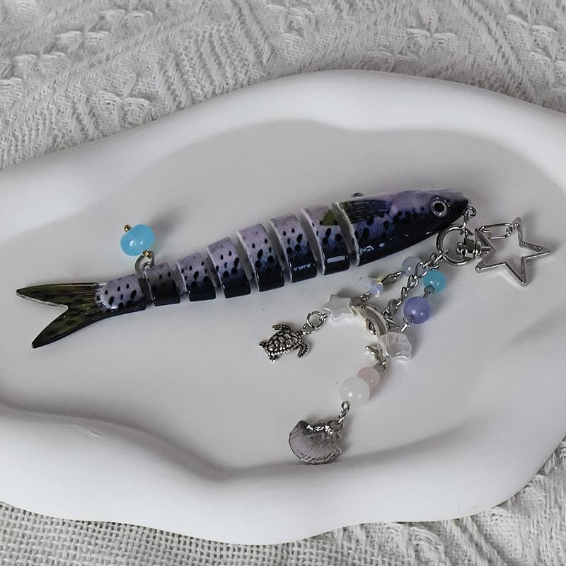 Handmade Fish Keychains, Lovely Jewelry,Souvenir Key Chain For Fishing Enthusiasts