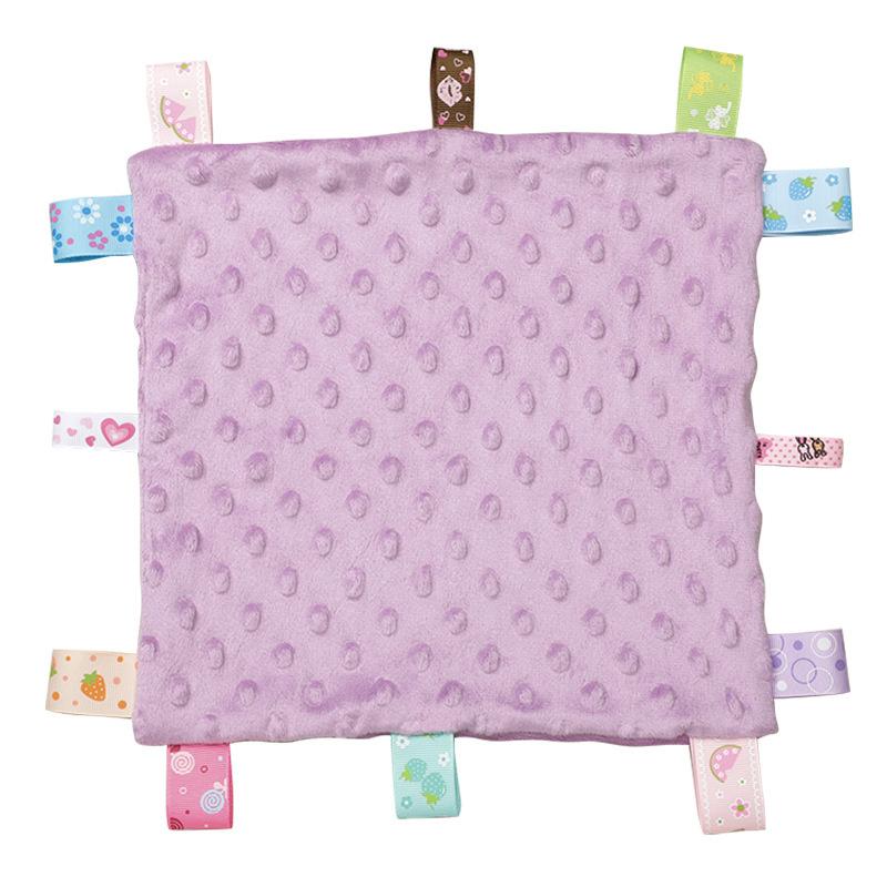Baby Tag Security Blanket Baby Soothing Plush Blanket Sensory Soft Comforter Blanket Baby Anima
