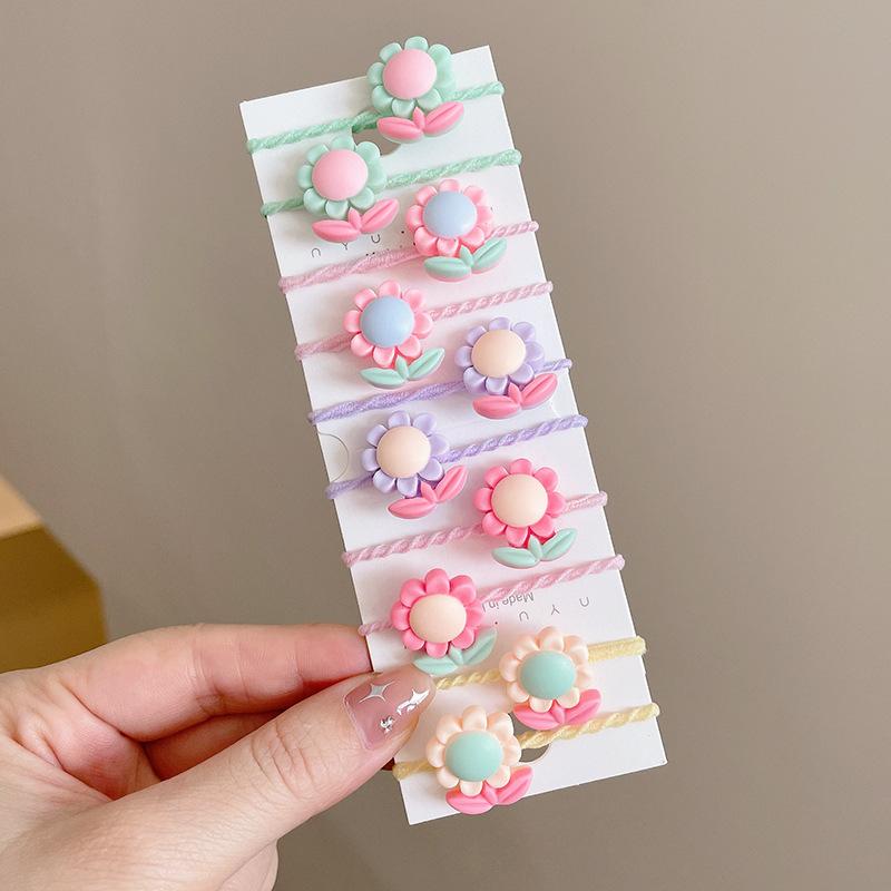 10-30PCS/Set, Cute Cartoon Animals, Hair Bands, Girls, Elastic Rubber Band, Headwear, Hair Accessories