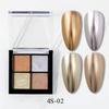Aurora Metallic Mirror Nail Art Powder - Four-Color Mix