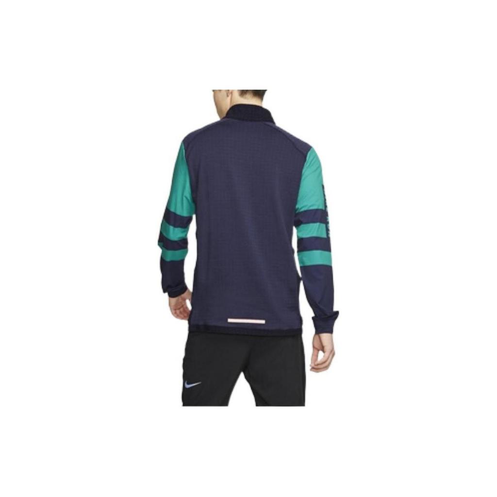 Nike Logo Print Spliced Half-Zip Stand Collar Long Sleeve Sweatshirt Men Sweatshirt Black BV5604-498