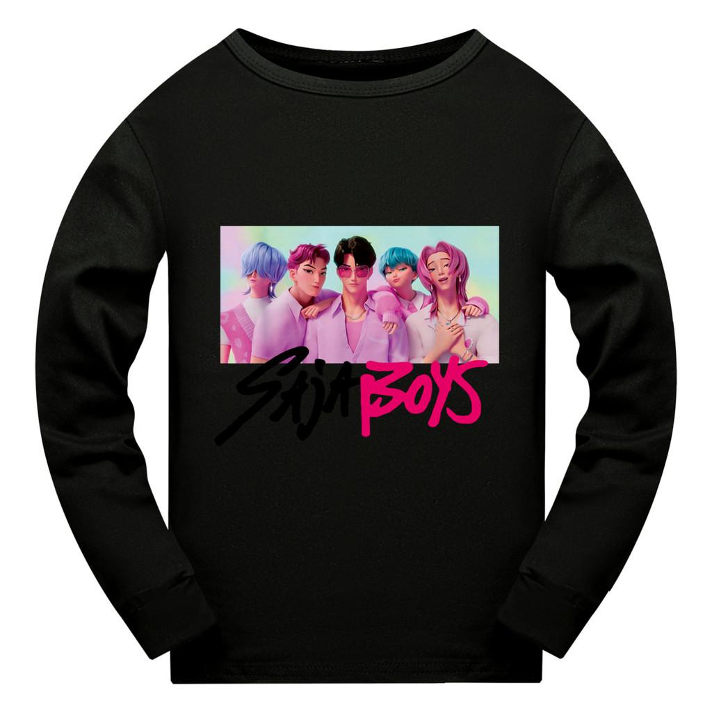 5028 Kids Girls Sajaboys Rumi Zoey Mira Super Star Print Long Sleeves T-Shirt