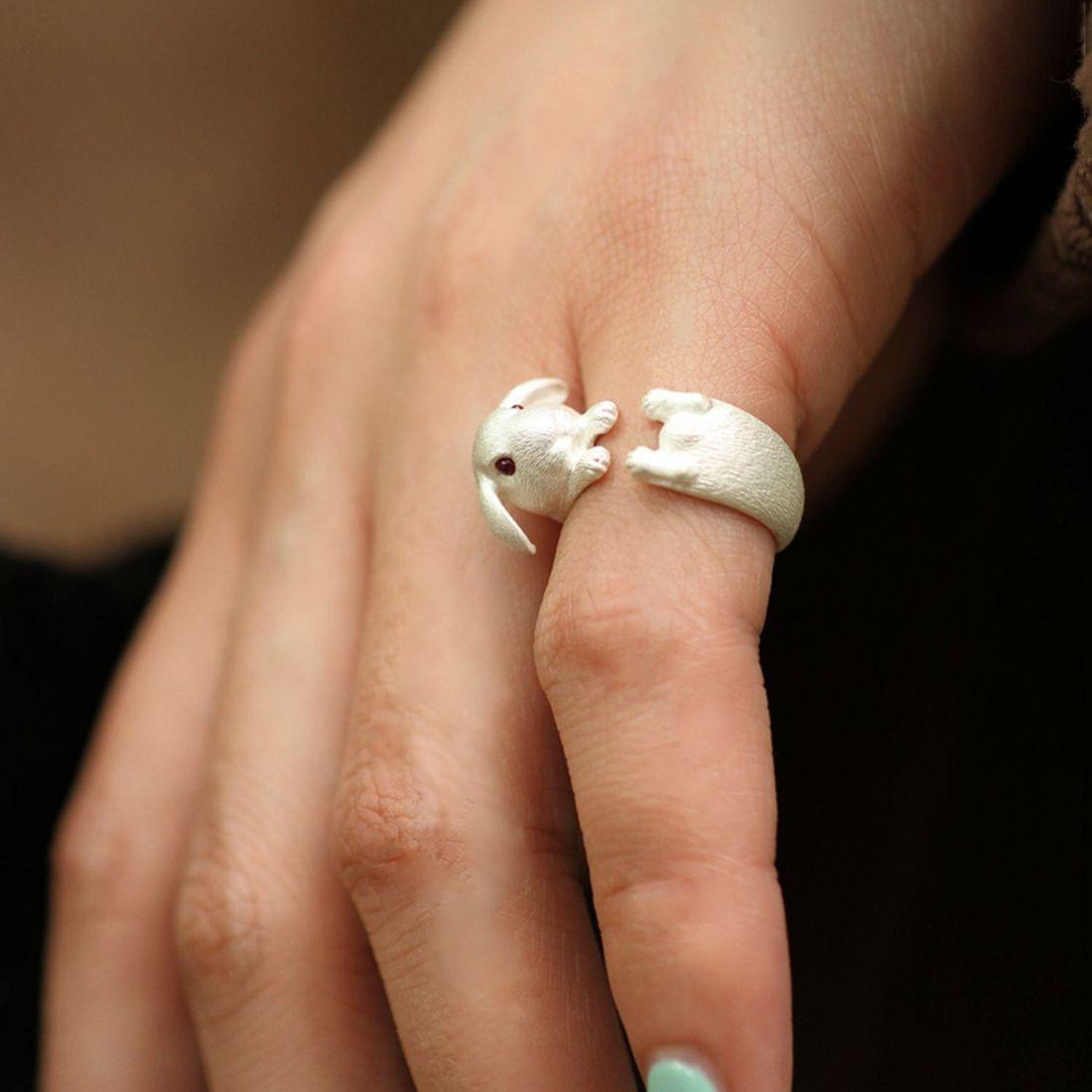 

Animal Gifts Bunny Ears Kids Adjustable Ring Women Opening Rings Korean Style Rings Rabbit Ring #2
