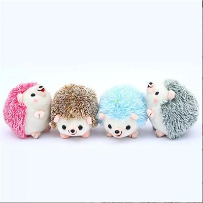 12CM Plush Hedgehog Toys Key Chain Ring Pendant Plush Toy Animal Stuffed Anime Car Fur Gifts for Women Girl Toys Doll