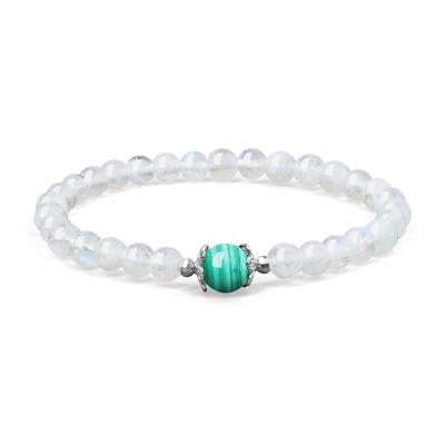 [Koai] Moonstone and Malachite June Birthstone Bracelet