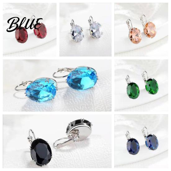Unique Design Earrings 46024 Pairs Teardrop Lightweight Sparkling Cubic Drop