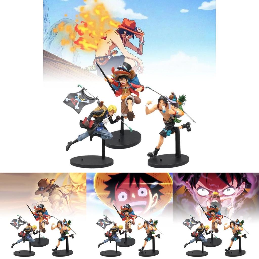 High Quality Pvc Anime Figure Set Featuring Luffy Ace And Sabo Collectible Models