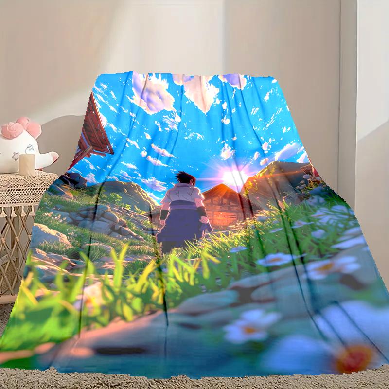 1pc Digital Print Nap Blanket, naruto Blanket for Home Use, All Season Warmth, Christmas and Valentine's Day Gift Blanket