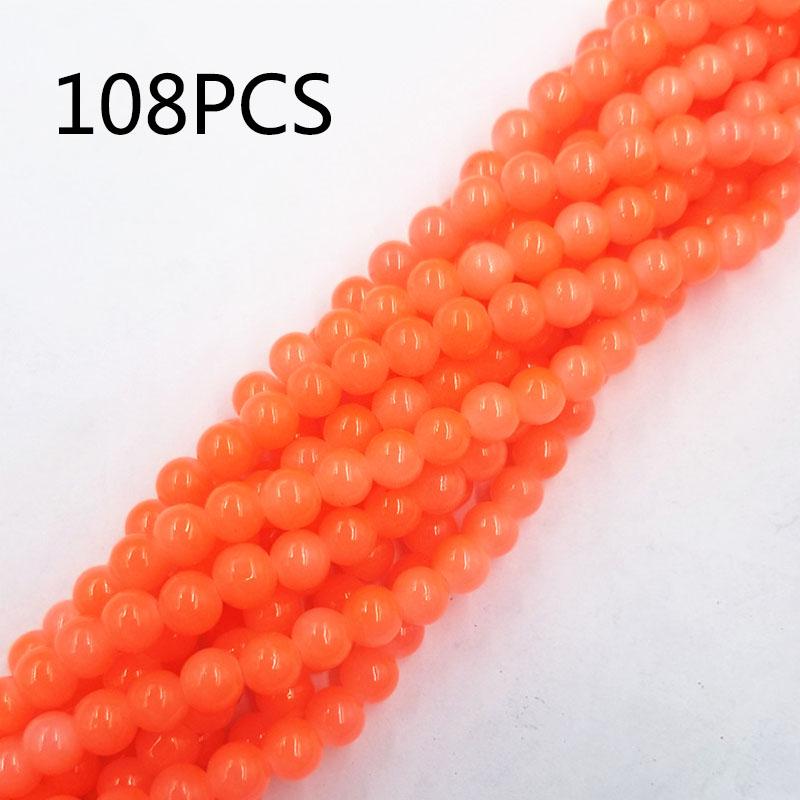 70/108pcs 8mm Glass Loose Beads DIY Handmade Accessories for Bracelet Necklace  Jewelry Making