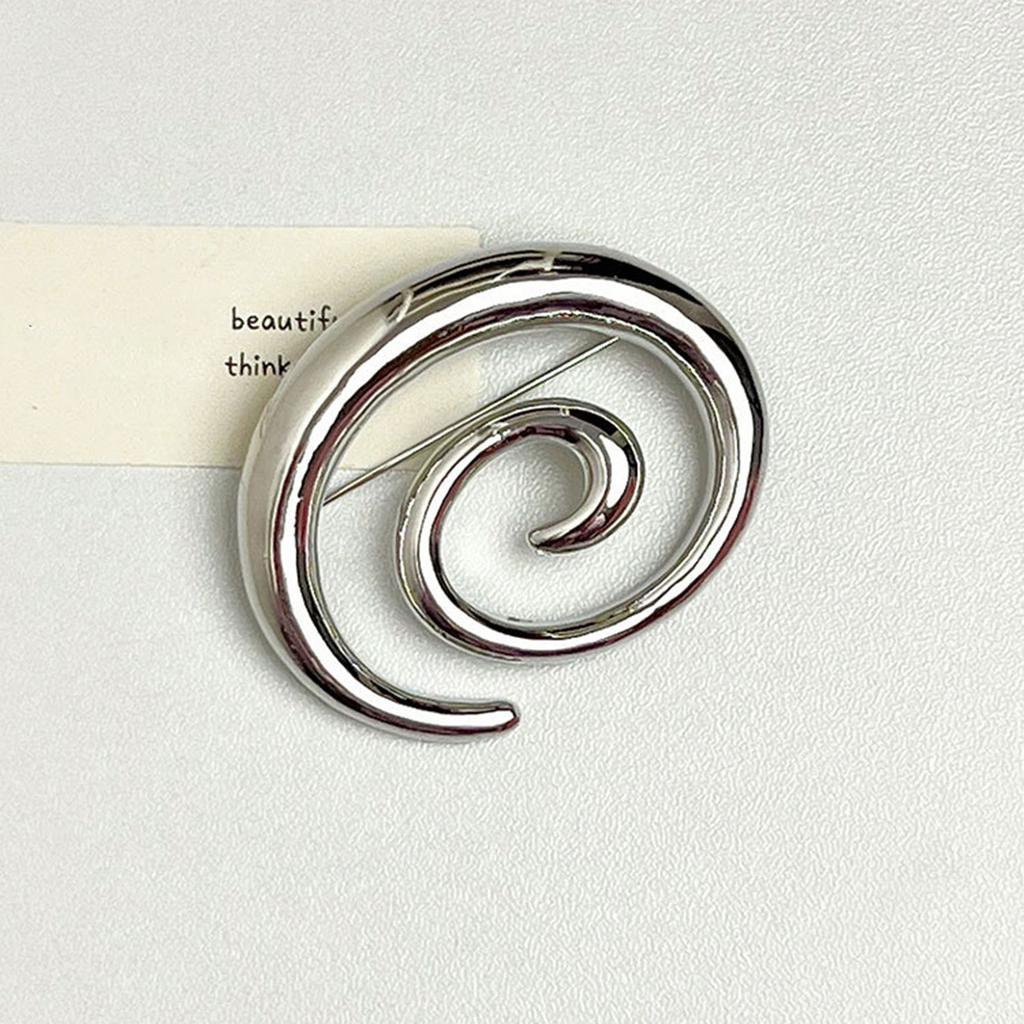 Lightweight Alloy Vortex Shaped Brooch Elegant Lapel Pin Eye Catching Vortex Shaped Brooch Pin for Daily Wear Parties