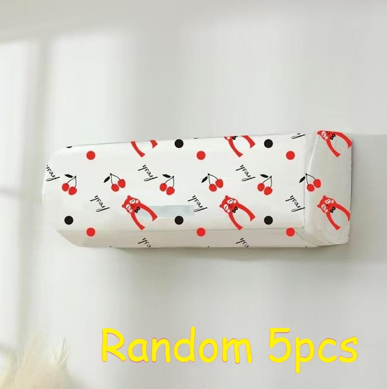 Random 5pcs Washable PEVA Full Wrap Air Conditioner Dust Cover, Household Wall‑Mounted AC & Fan Protector