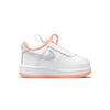 Tênis Infantil Air Force 1 Baixo Rosa Branco Bebê e Criança Pequena CU5289-103