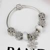 European & American Snowflake Diamond Pendant Bracelet - Creative DIY Alloy Inlaid Beaded Design