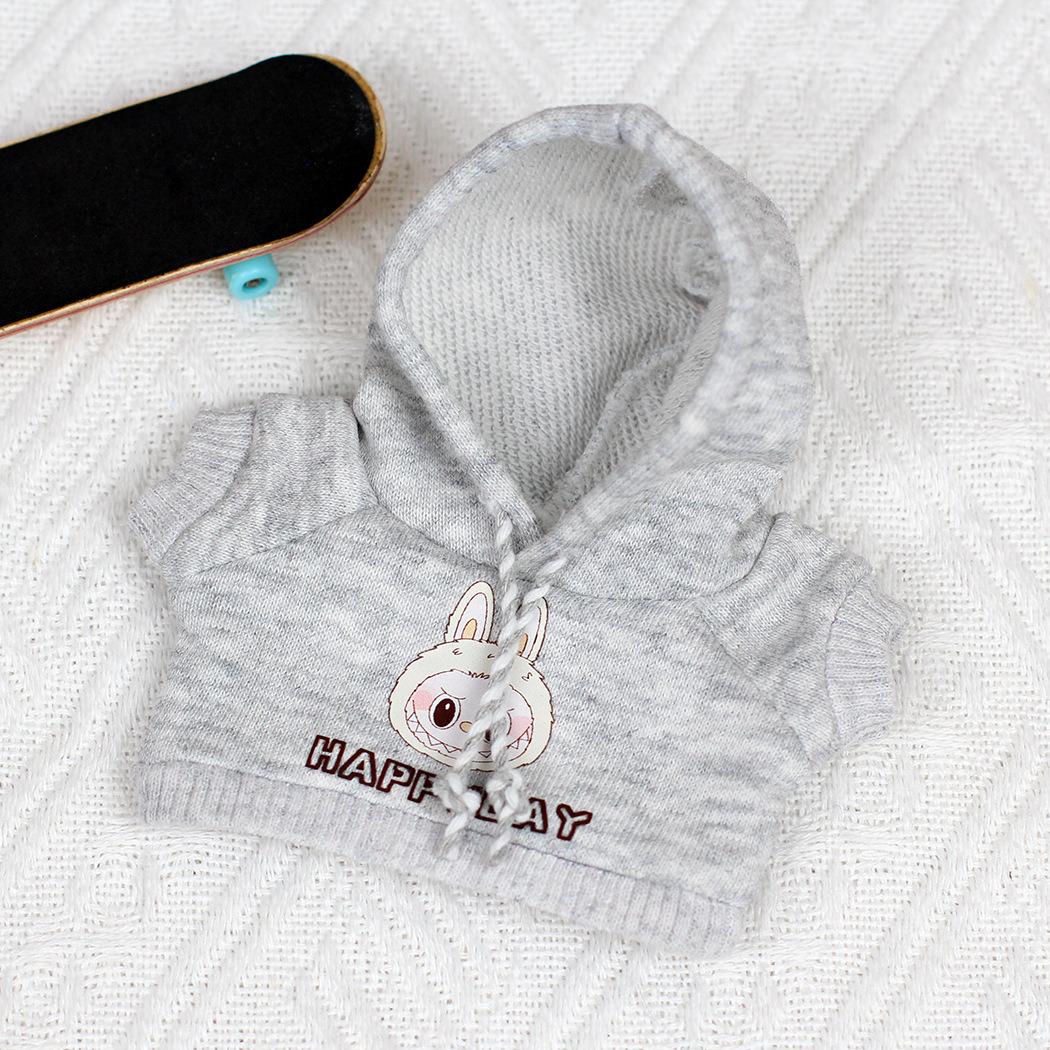 

Для 17 см Labubu Одежда I II Idol Dolls Аксессуары Толстовка Heart-Beating Hoodie Macaron Для Labubu Doll Джинсы Одежда No Doll серый