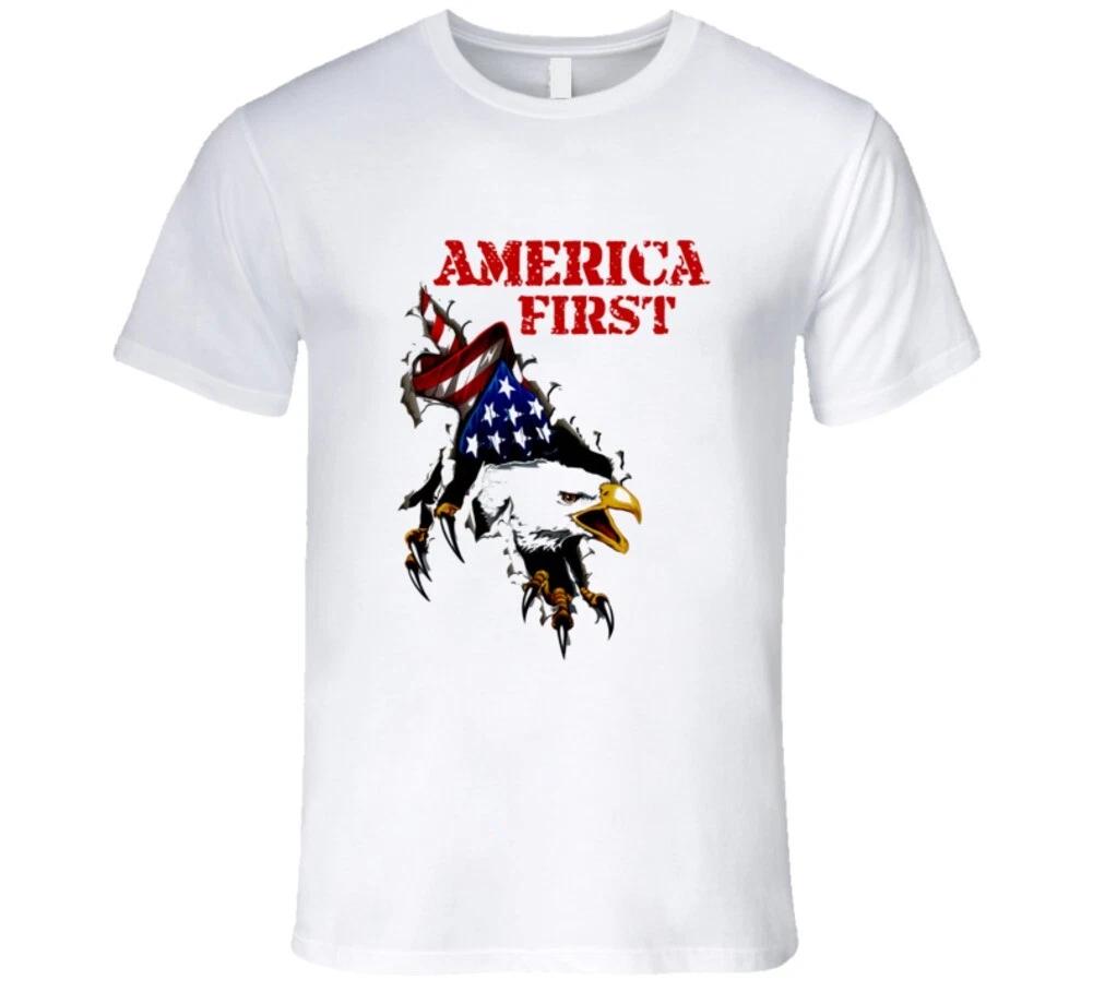 America First United States Usa 1st Premium Patriotic Gift T Shirt XL
