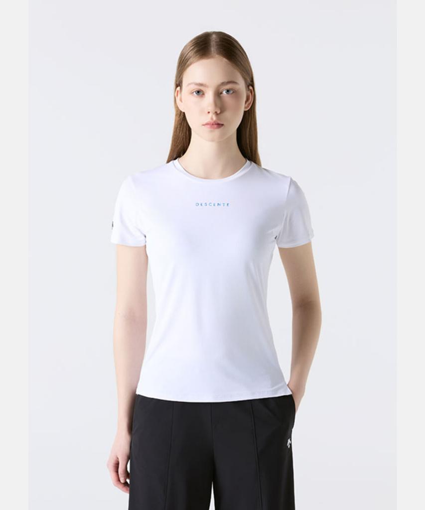 DESCENTE Women'S Cooling Slim Short Sleeve T-Shirt White Sr212Pts41
