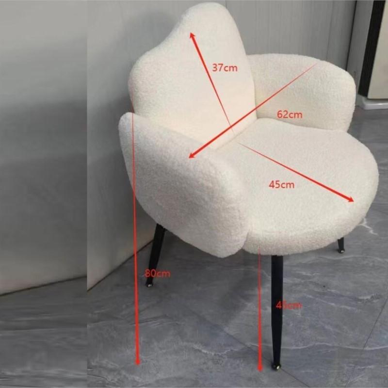 Realife Makeup Chair Creamy Fengyun Duo Makeup Stool Soft and Snug Backrest Bedroom Living Room Versatile and Space Saving