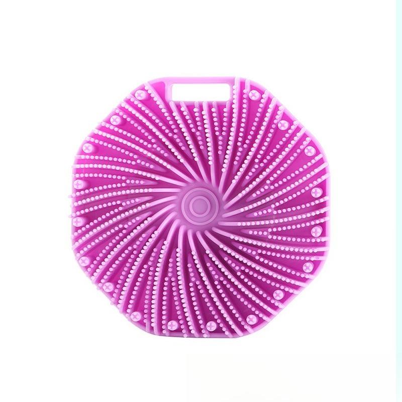 1PC Silicone Multilateral Bath Brush Portable Wall Mountable Silicone Bath Brush Hexagonal Bath Brush фиолетовый