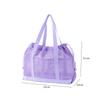 Mesh Drawstring Tote Bag Quick Dry Durable Large Capacity Multipurpose Handbag for Gym Swimming Beach Outdoor Hiking Use