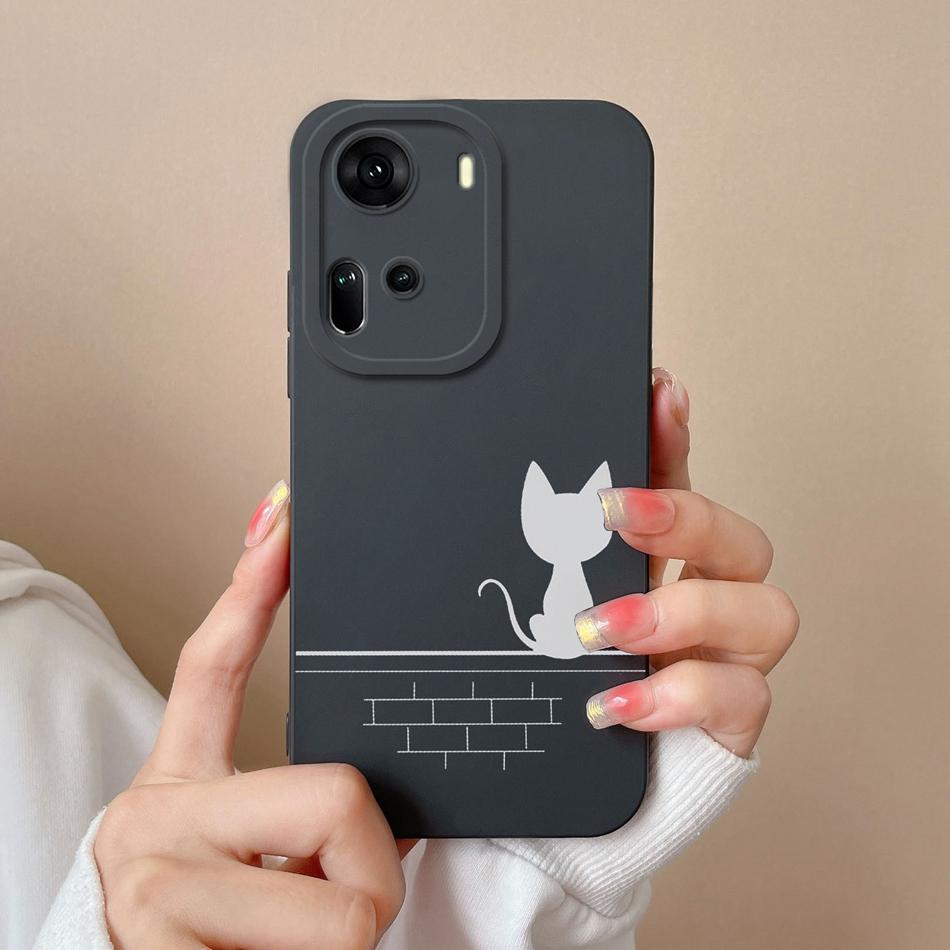 For OPPO Reno 11 Pro 5G Phone Case Butterfly Liquid Silicone Camera Protection Back Cover For OPPO Reno11 Pro Funda Coque Bumper