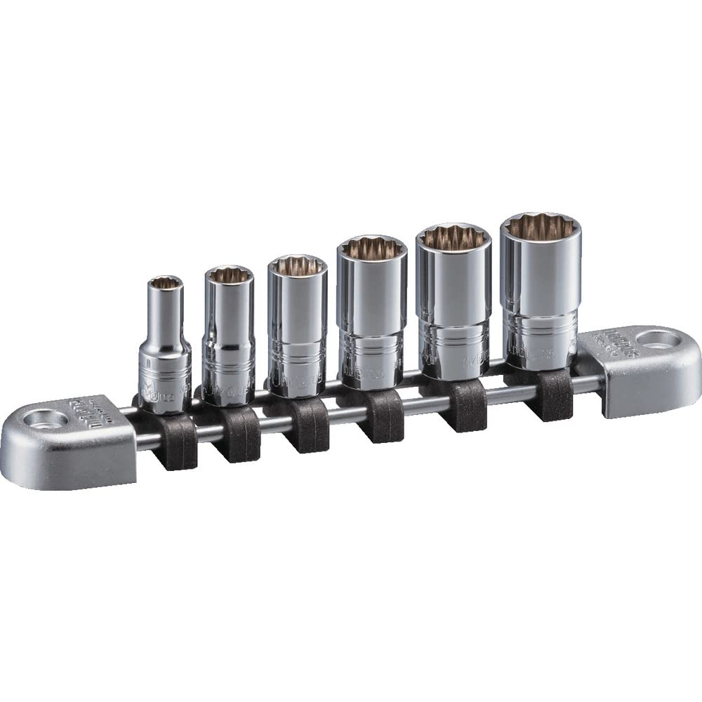 Kyoto Tool Nepros Socket NTB2M06WA (KTC) 6.3SQ Semi-Deep Set, 6-Piece, Hexagonal,