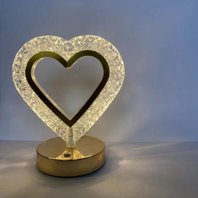 1PC Modern Dimmable LED Crystal Desk Lamp with Touch, USB Rechargeable