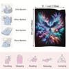 1pc Comfortable Blanket Soft Bohemian Flannel Blanket Vibrant Phoenix Print Plush Cover Blanket Sofa Decor